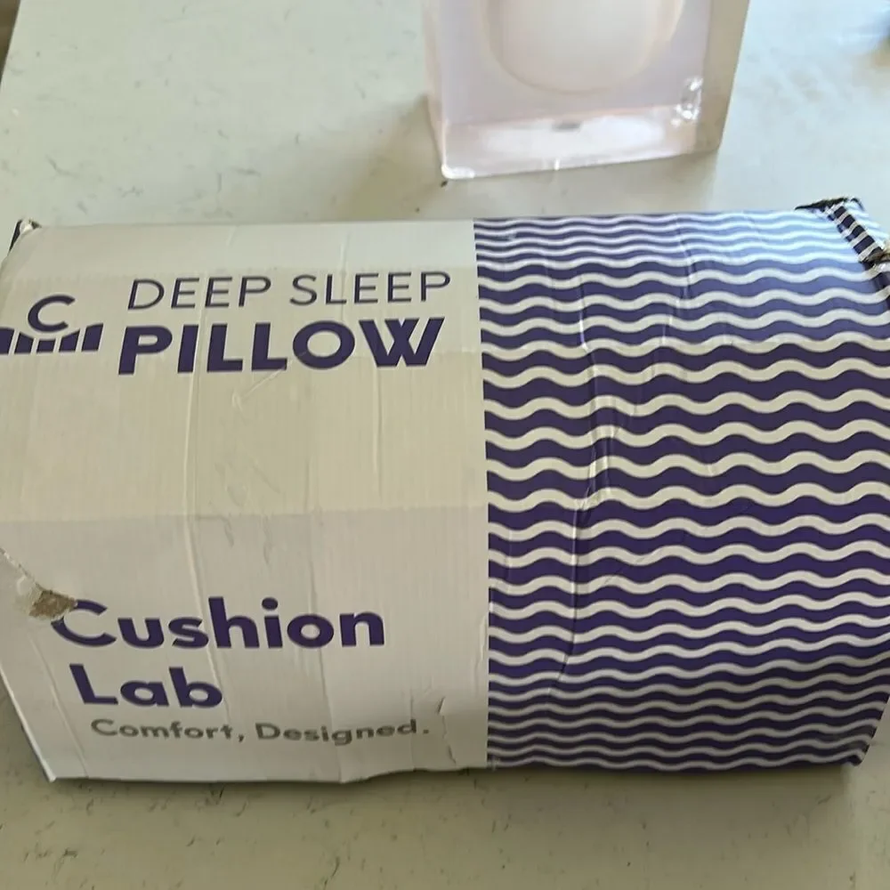 Cushion Lab Deep Sleep Pillow, NWT, Calm Grey, open box Display pillow,
